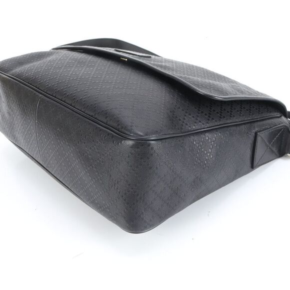 Gucci Bright Diamante 223665 Leather Business Bag Crossbody Shoulder Tote Black - Picture 5 of 9